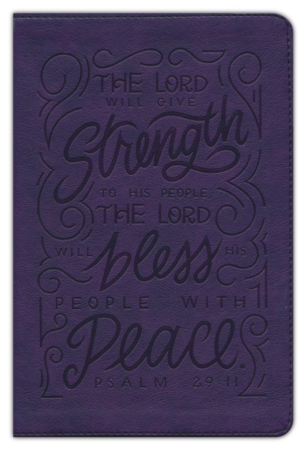 NKJV, Giant Print Center-Column Reference Bible, Verse Art Cover Collection, Leathersoft, Purple, Red Letter, Comfort Print - Imagen 3