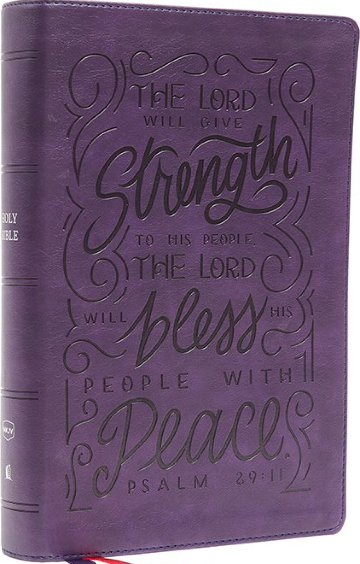 NKJV, Giant Print Center-Column Reference Bible, Verse Art Cover Collection, Leathersoft, Purple, Thumb Indexed, Red Letter, Comfort Print