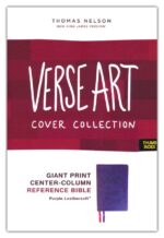 Alternative view of NKJV, Giant Print Center-Column Reference Bible, Verse Art Cover Collection, Leathersoft, Purple, Thumb Indexed, Red Letter, Comfort Print