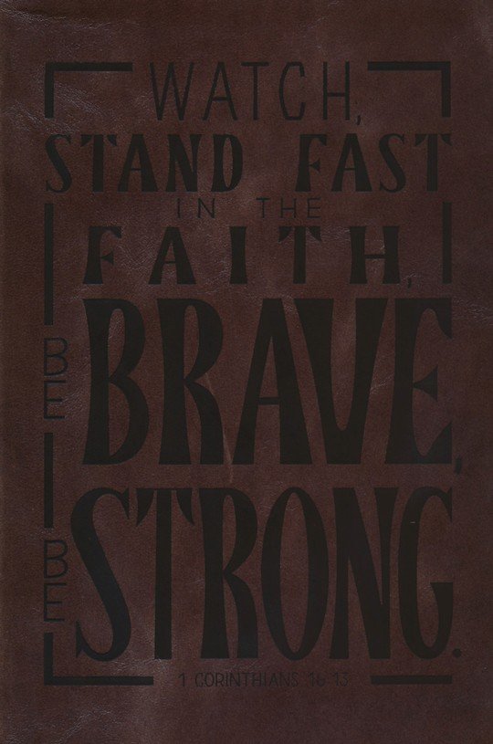 NKJV, Giant Print Center-Column Reference Bible, Verse Art Cover Collection, Genuine Leather, Brown, Red Letter, Comfort Print - Imagen 3