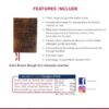 NKJV, Giant Print Center-Column Reference Bible, Verse Art Cover Collection, Genuine Leather, Brown, Thumb Indexed, Red Letter, Comfort Print - Imagen 15