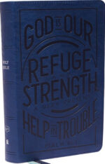 KJV, Personal Size Reference Bible, Verse Art Cover Collection, Leathersoft, Blue, Red Letter, Comfort Print