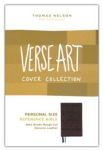 Alternative view of KJV, Personal Size Reference Bible, Verse Art Cover Collection, Genuine Leather, Brown, Red Letter, Comfort Print