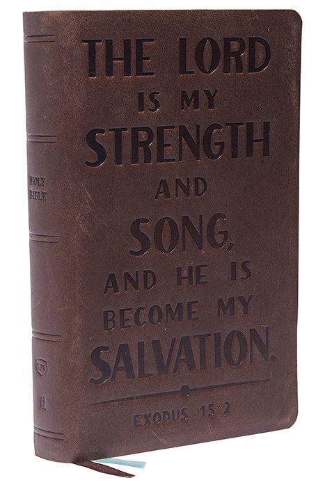 KJV, Personal Size Reference Bible, Verse Art Cover Collection, Genuine Leather, Brown, Red Letter, Thumb Indexed, Comfort Print - Imagen 10