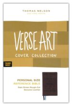 Alternative view of KJV, Personal Size Reference Bible, Verse Art Cover Collection, Genuine Leather, Brown, Red Letter, Thumb Indexed, Comfort Print