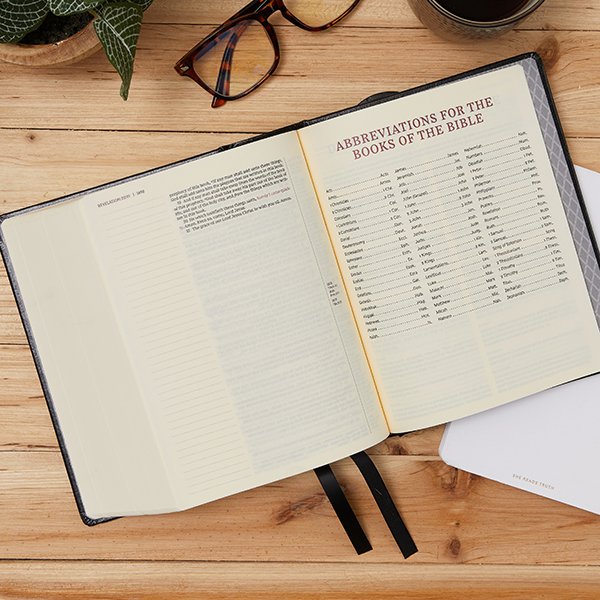 KJV, Journal Reference Edition Bible, Verse Art Cover Collection, Leathersoft, Brown, Red Letter, Comfort Print - Imagen 13