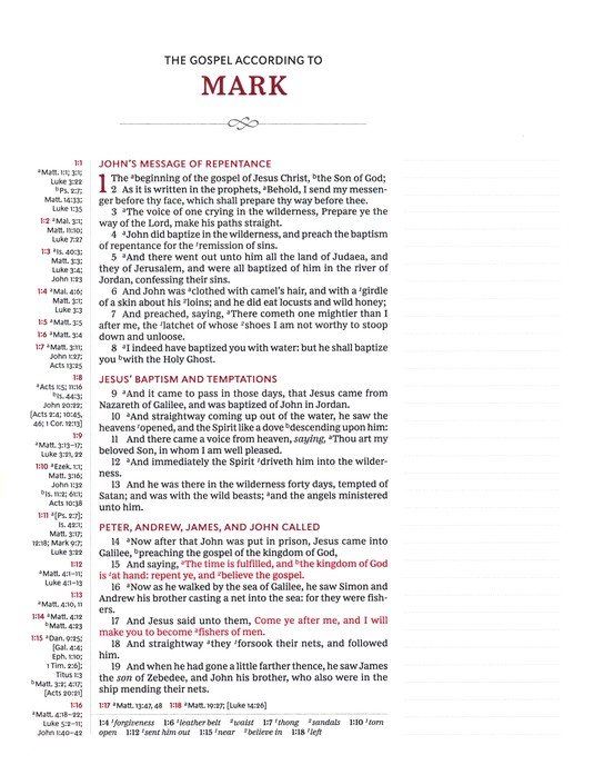 KJV, Journal Reference Edition Bible, Verse Art Cover Collection, Leathersoft, Brown, Red Letter, Comfort Print - Imagen 8