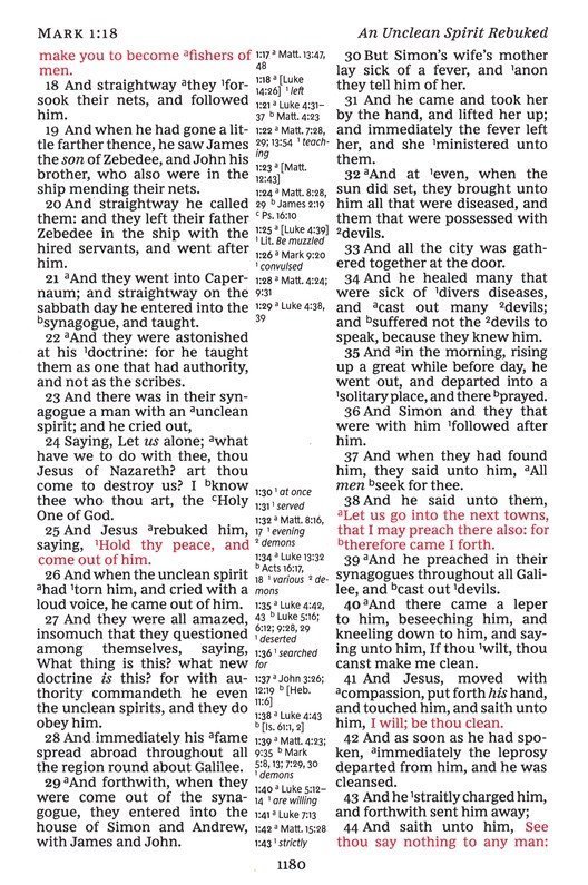KJV Large Print Bible w/ 53,000 Cross References, Purple Leathersoft, Red Letter, Comfort Print - Imagen 8