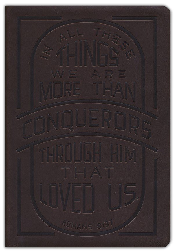 KJV Large Print Bible w/ 53,000 Cross References, Brown Genuine Cowhide Leather, Red Letter, Comfort Print - Imagen 3