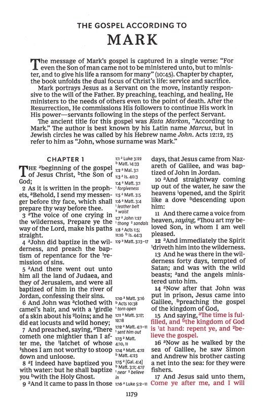 KJV Large Print Bible w/ 53,000 Cross References, Brown Genuine Cowhide Leather, Red Letter, Comfort Print - Imagen 7