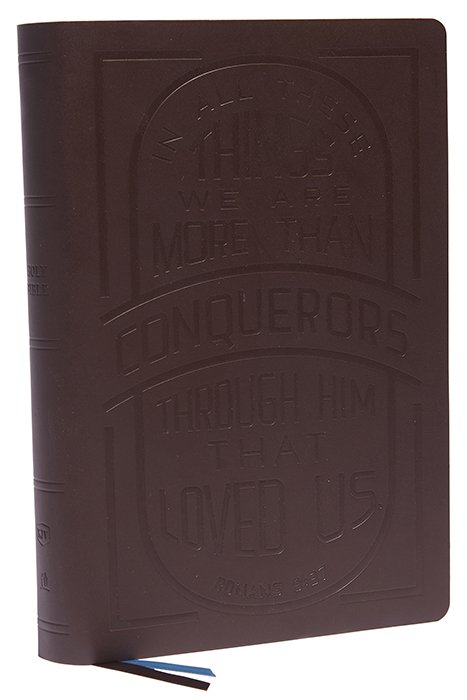 KJV Large Print Bible w/ 53,000 Cross References, Brown Genuine Cowhide Leather with Thumb Index Red Letter, Comfort Print - Imagen 16
