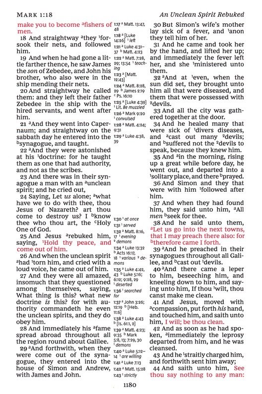 KJV Large Print Bible w/ 53,000 Cross References, Brown Genuine Cowhide Leather with Thumb Index Red Letter, Comfort Print - Imagen 8