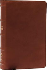 NKJV, End-of-Verse Reference Bible, Personal Size Large Print, Premium Goatskin Leather, Brown, Premier Collection, Red Letter, Comfort Print : Holy Bible, New King James Version