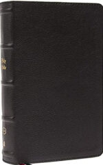 KJV, Personal Size Large Print Single-Column Reference Bible, Genuine Leather, Black, Red Letter, Thumb Indexed, Comfort Print