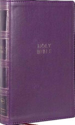 KJV, Compact Center-Column Reference Bible, Leathersoft, Purple, Red Letter, Thumb Indexed, Comfort Print