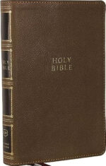 KJV, Compact Center-Column Reference Bible, Leathersoft, Brown, Red Letter, Comfort Print