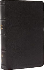 KJV, Personal Size Large Print Single-Column Reference Bible, Genuine Leather, Black, Red Letter, Comfort Print