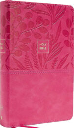 KJV, Personal Size Large Print Single-Column Reference Bible, Leathersoft, Pink, Red Letter, Comfort Print
