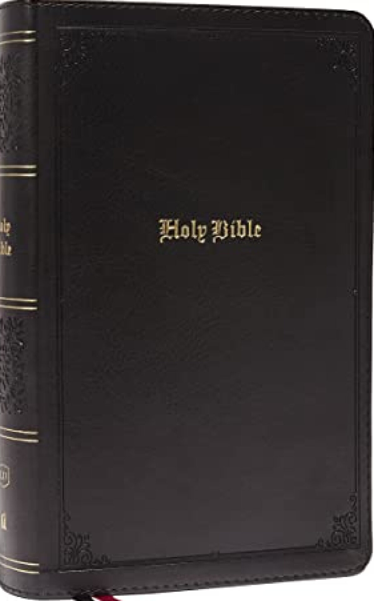 KJV, Personal Size Large Print Single-Column Reference Bible, Leathersoft, Black, Red Letter, Comfort Print