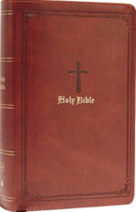 KJV, Personal Size Large Print Single-Column Reference Bible, Leathersoft, Brown, Red Letter, Comfort Print
