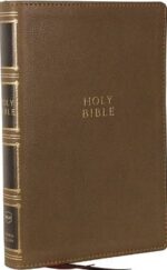 NKJV, Compact Center-Column Reference Bible, Leathersoft, Brown, Red Letter, Comfort Print