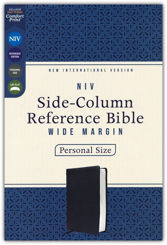 NIV, Side-Column Reference Bible (Deep Study at a Portable Size), Personal Size, Leathersoft, Black, Comfort Print - Imagen 3
