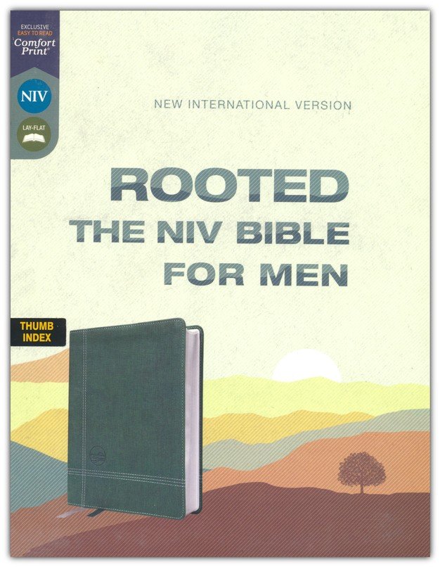Rooted: The NIV Bible for Men, Leathersoft, Green, Thumb Indexed, Comfort Print - Imagen 2