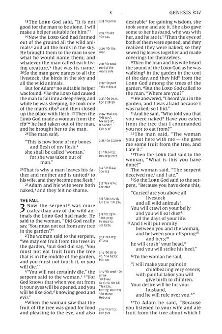 NIV, Compact Center-Column Reference Bible, Leathersoft, Black, Red Letter, Comfort Print - Imagen 6