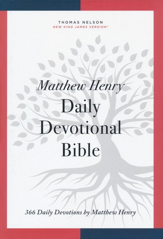 NKJV, Matthew Henry Daily Devotional Bible, Hardcover, Red Letter, Comfort Print : 366 Daily Devotions by Matthew Henry - Imagen 2