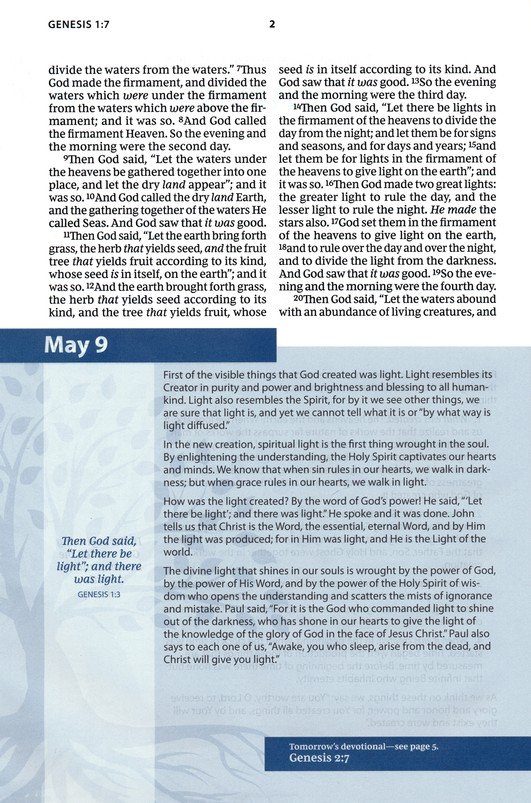 NKJV, Matthew Henry Daily Devotional Bible, Hardcover, Red Letter, Comfort Print : 366 Daily Devotions by Matthew Henry - Imagen 5