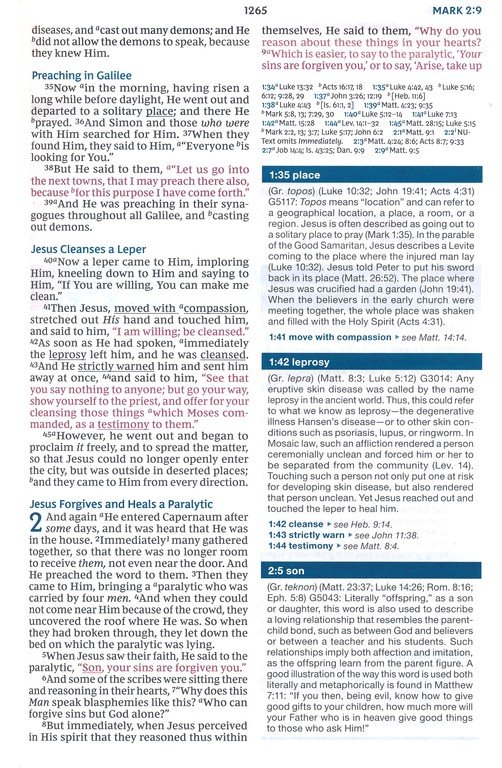 NKJV, Word Study Reference Bible, Hardcover, Red Letter, Thumb Indexed, Comfort Print : 2,000 Keywords that Unlock the Meaning of the Bible - Imagen 9