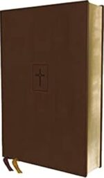 NIV, Thinline Bible, Large Print, Leathersoft, Brown, Red Letter, Comfort Print
