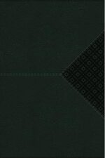 NIV, Compact Center-Column Reference Bible, Leathersoft, Green, Red Letter, Thumb Indexed. Comfort Print