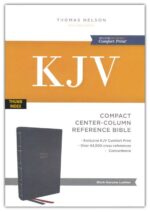 Alternative view of KJV, Compact Center-Column Reference Bible, Genuine Leather, Black, Red Letter, Thumb Indexed, Comfort Print