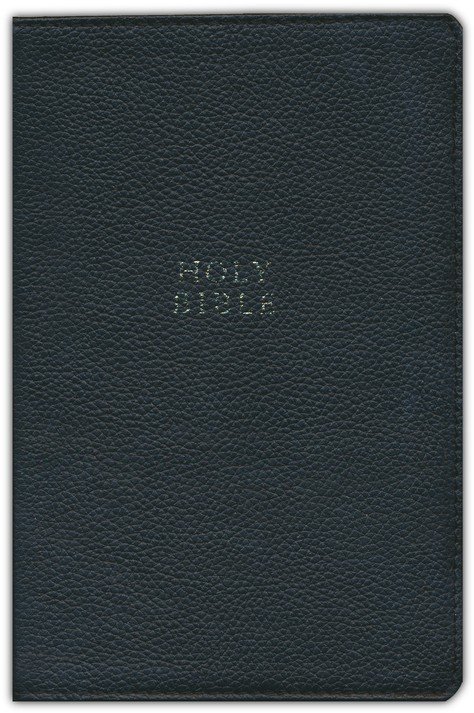 KJV, Compact Center-Column Reference Bible, Genuine Leather, Black, Red Letter, Thumb Indexed, Comfort Print - Imagen 3