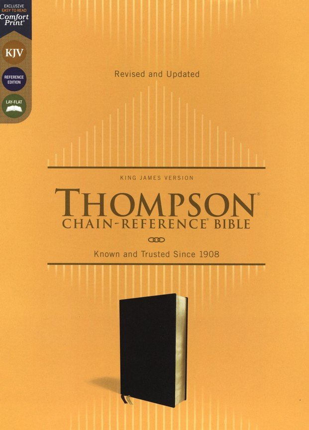 KJV, Thompson Chain-Reference Bible, European Bonded Leather, Black, Red Letter, Comfort Print - Imagen 2