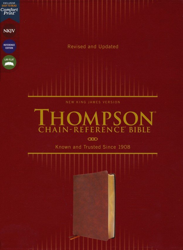 NKJV, Thompson Chain-Reference Bible, Leathersoft, Brown, Red Letter, Comfort Print - Imagen 2