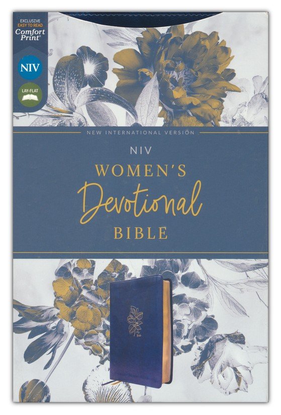 NIV, Women's Devotional Bible (By Women, for Women), Leathersoft, Navy, Comfort Print - Imagen 2