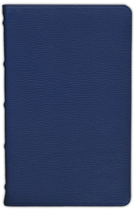 NIV, Side-Column Reference Bible (Deep Study at a Portable Size), Personal Size, Premium Goatskin Leather, Blue, Premier Collection, Art Gilded Edges, Comfort Print - Imagen 3
