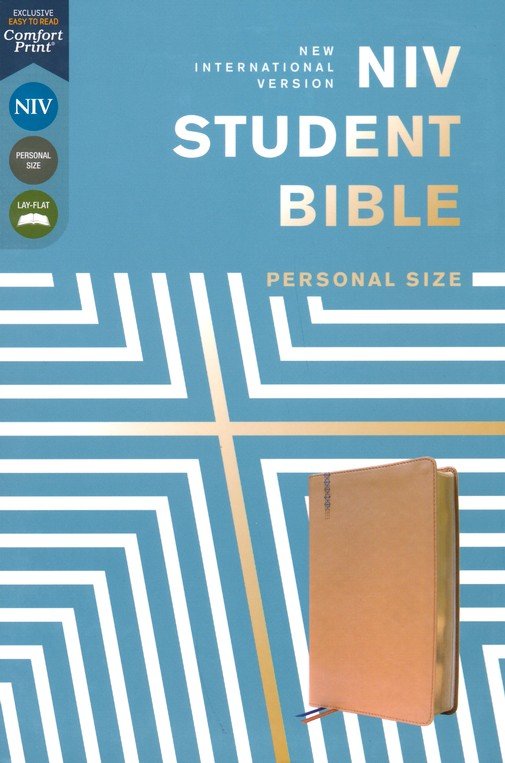 NIV, Student Bible, Personal Size, Leathersoft, Tan, Comfort Print - Imagen 2