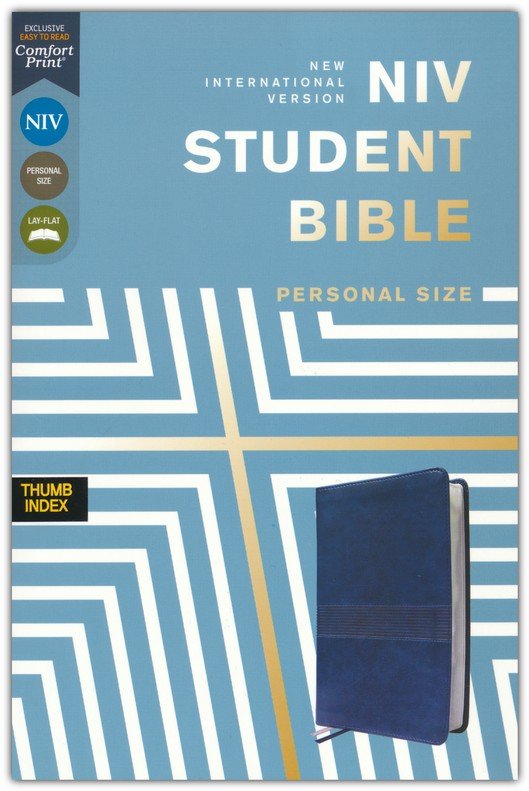 NIV, Student Bible, Personal Size, Leathersoft, Navy, Thumb Indexed, Comfort Print - Imagen 2