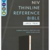 NIV, Thinline Reference Bible (Your Portable Reference Bible), Large Print, European Bonded Leather, Black, Red Letter, Comfort Print - Imagen 2