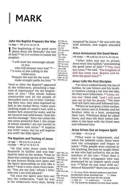 NIV, Thinline Reference Bible (Your Portable Reference Bible), Large Print, Leathersoft, Brown, Red Letter, Comfort Print - Imagen 7