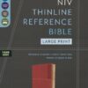NIV, Thinline Reference Bible (Your Portable Reference Bible), Large Print, Leathersoft, Brown, Red Letter, Thumb Indexed, Comfort Print - Imagen 2