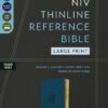 NIV, Thinline Reference Bible (Your Portable Reference Bible), Large Print, Leathersoft, Teal, Red Letter, Thumb Indexed, Comfort Print - Imagen 2