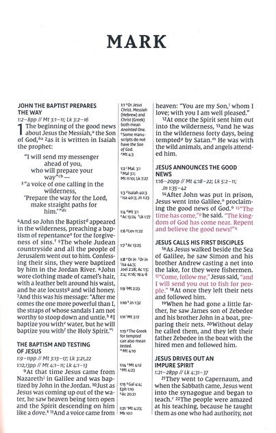 NIV, Compact Center-Column Reference Bible, Leathersoft, Stone, Red Letter, Comfort Print - Imagen 7