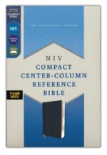 Alternative view of NIV, Compact Center-Column Reference Bible, Leathersoft, Black, Red Letter, Thumb Indexed, Comfort Print