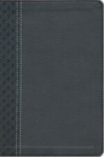 NIV, Compact Center-Column Reference Bible, Leathersoft, Black, Red Letter, Thumb Indexed, Comfort Print