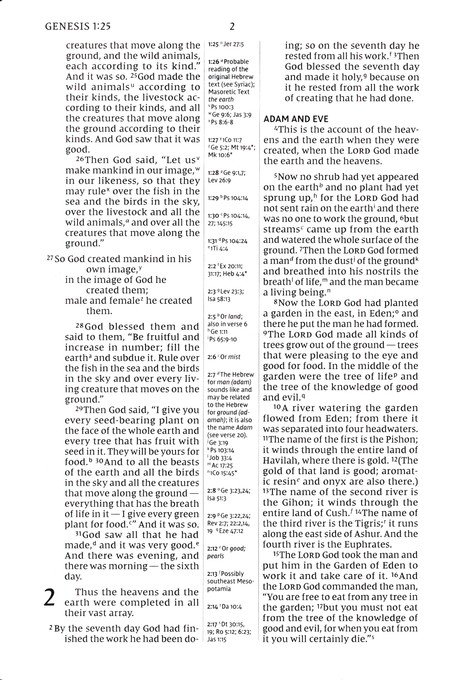 NIV, Compact Center-Column Reference Bible, Leathersoft, Black, Red Letter, Thumb Indexed, Comfort Print - Imagen 5