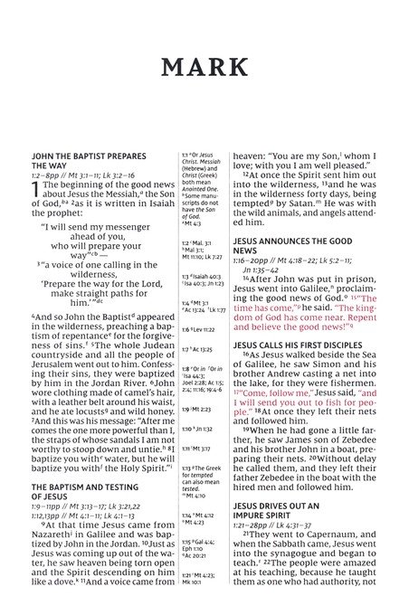 NIV, Compact Center-Column Reference Bible, Leathersoft, Black, Red Letter, Thumb Indexed, Comfort Print - Imagen 7